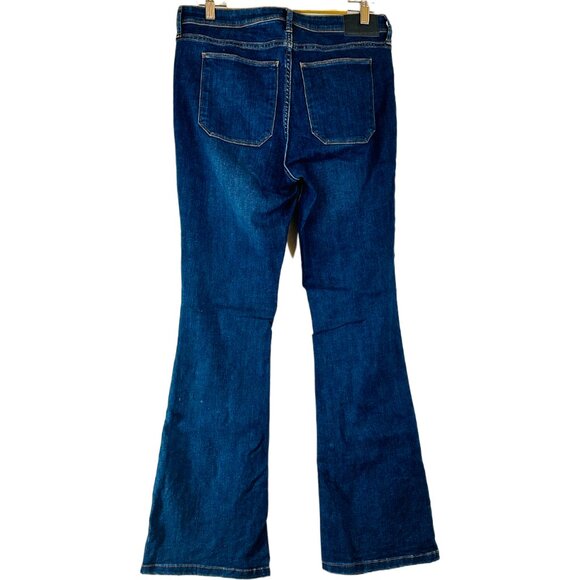 H&M Navy Flared Jeans - Size 10 - Picture 2 of 5